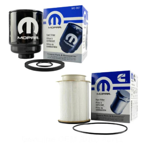 Mopar 2013–2024 6.7L Cummins Diesel Fuel Filter Bundle (68157291AA & 68197867AB) | Genuine OEM Set for Ram 2500/3500/4500/5500