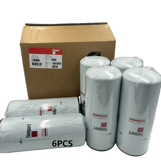 Genuine Fleetguard FF5971NN Fuel Filter (Pack of 6) | OEM NanoNet® Technology for 2019+ Cummins 6.7L