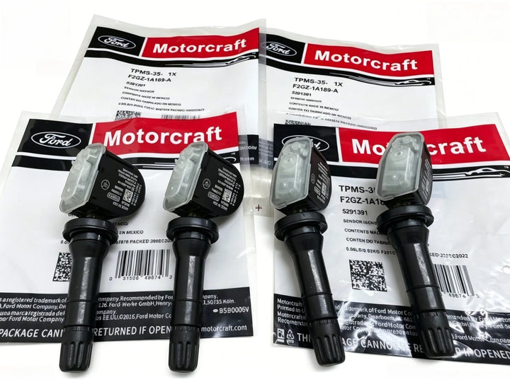 Genuine Motorcraft F2GZ-1A189-AB TPMS Sensors (Pack of 4) | OEM 315MHz Tire Pressure Sensors for Ford