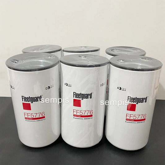 Genuine Fleetguard FF5776 Fuel Filter (Pack of 6) | OEM Secondary Filter for 2010–2012 Cummins 6.7L